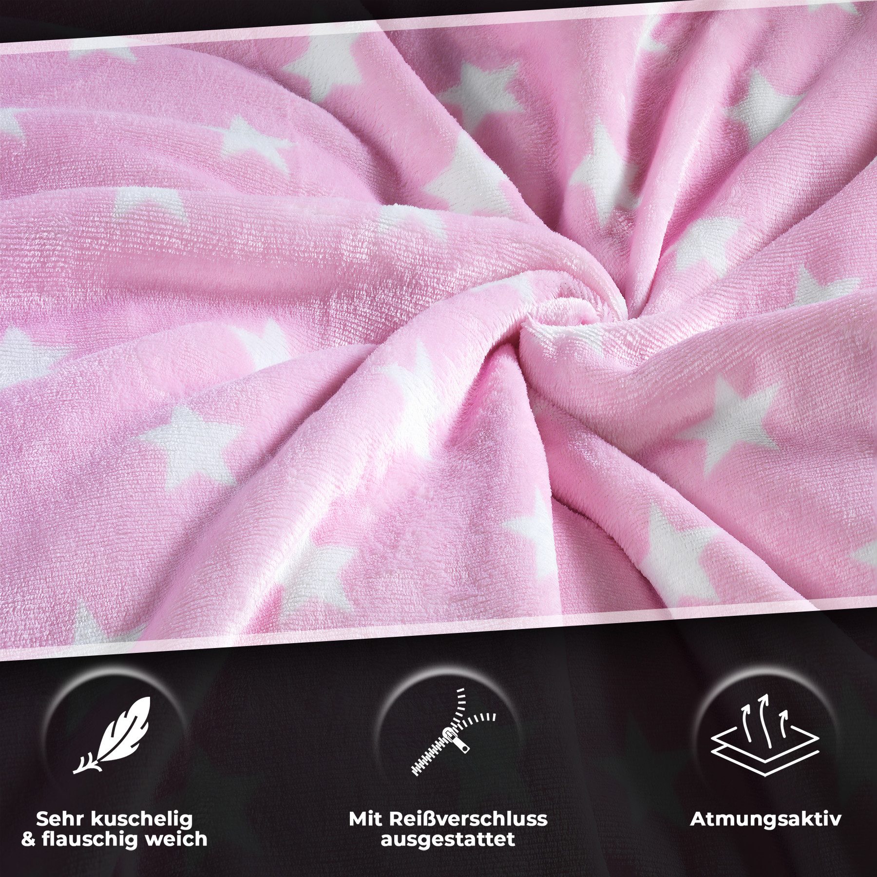 Malika Wendebettwäsche Cashmere-Touch Fleece, weiche, warme Winterbettwäsche, Cashmere Touch, 3 teilig, Flauschig warmes Teddy-Plüsch – Bild 5 von 5