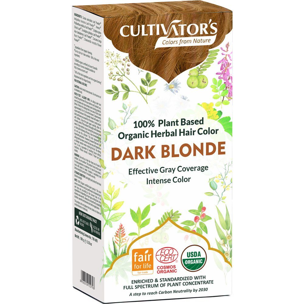 Import aus Übersee Cultivators Haarfarbe Organische Pflanzen Dunkelblond, 100 Blond, g