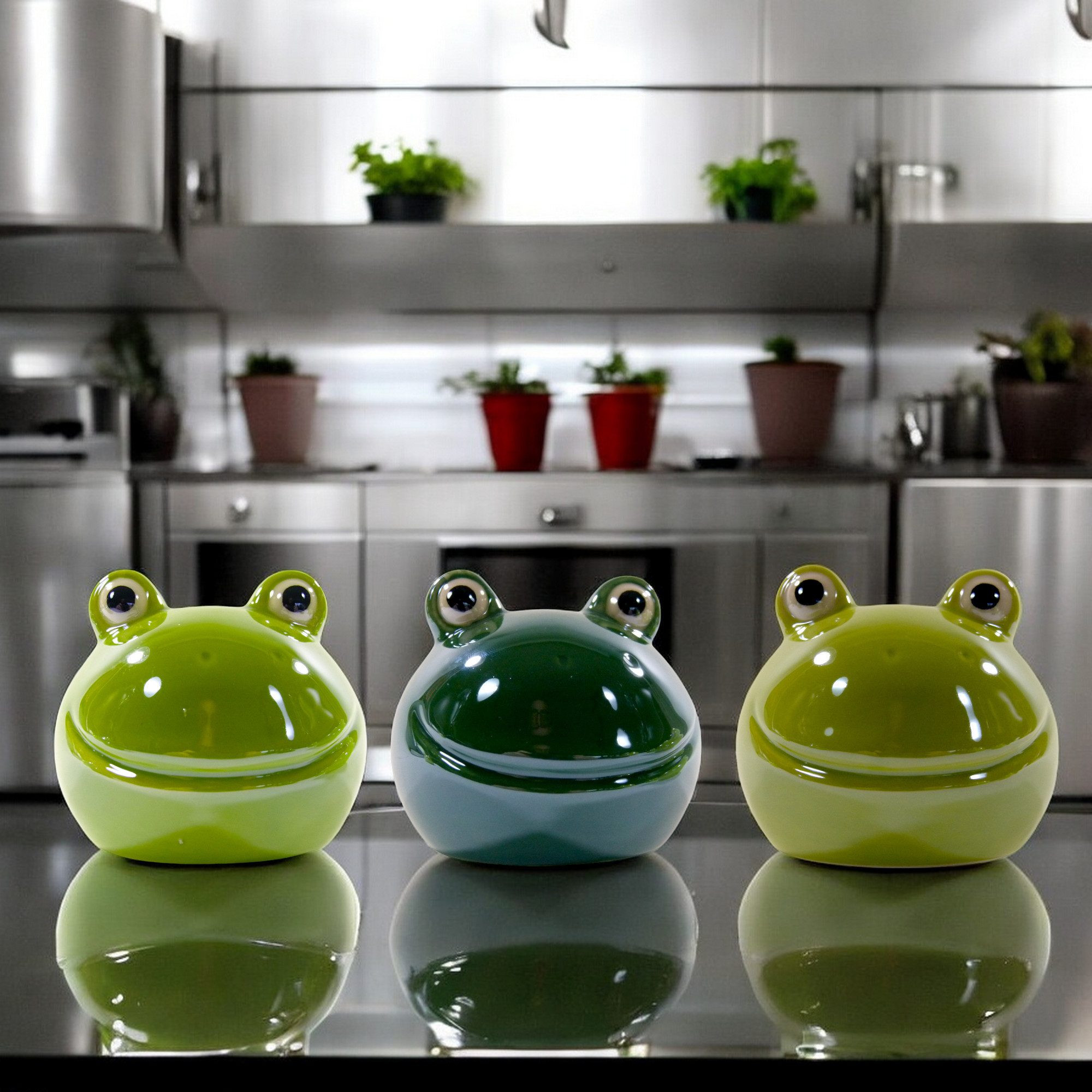 GlasArt Dekofigur Dekofigur Froschkopf Froschkönig drei günstig online kaufen