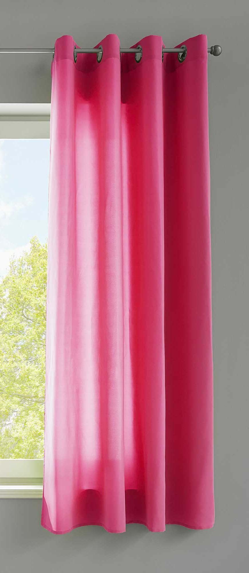 Vorhang, Gardinenbox, Ösen (1 20405N Ösen blickdicht, St), Matt Microfaser, Pink Schal Blickdicht »Berlin«