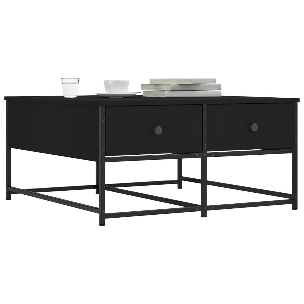 vidaXL Couchtisch Couchtisch Schwarz 80x80x40 cm günstig online kaufen