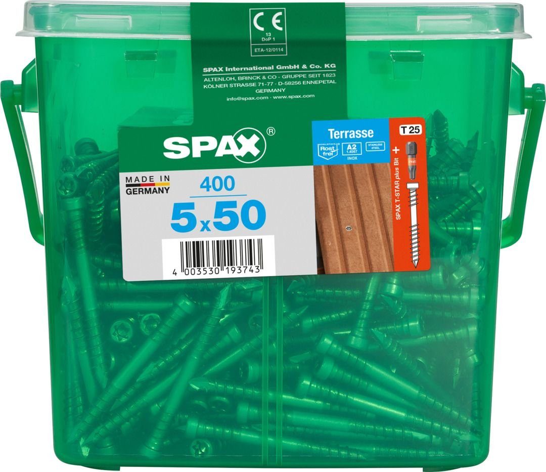 SPAX Terrassenschraube Spax Terrassenschrauben 5.0 x 50 mm TX 25 - 400