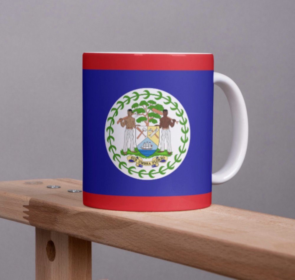 Tinisu Tasse Belize Tasse Flagge Pot Kaffeetasse National Becher Kaffee Cup Büro
