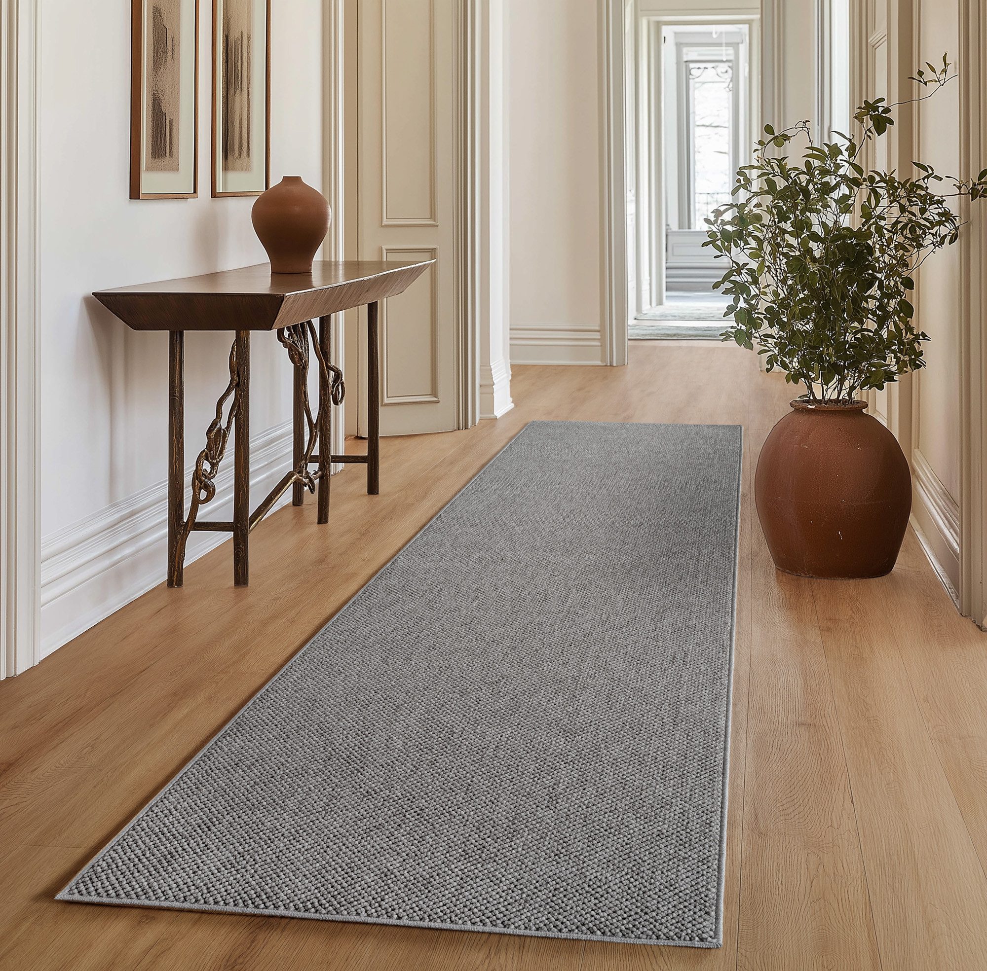SIMPEX24 Designteppich Einfarbig Boucle Loop, Rechteckig, Höhe: 7 mm, Teppich Wohnzimmer, Schlafzimmer, Gästezimmer