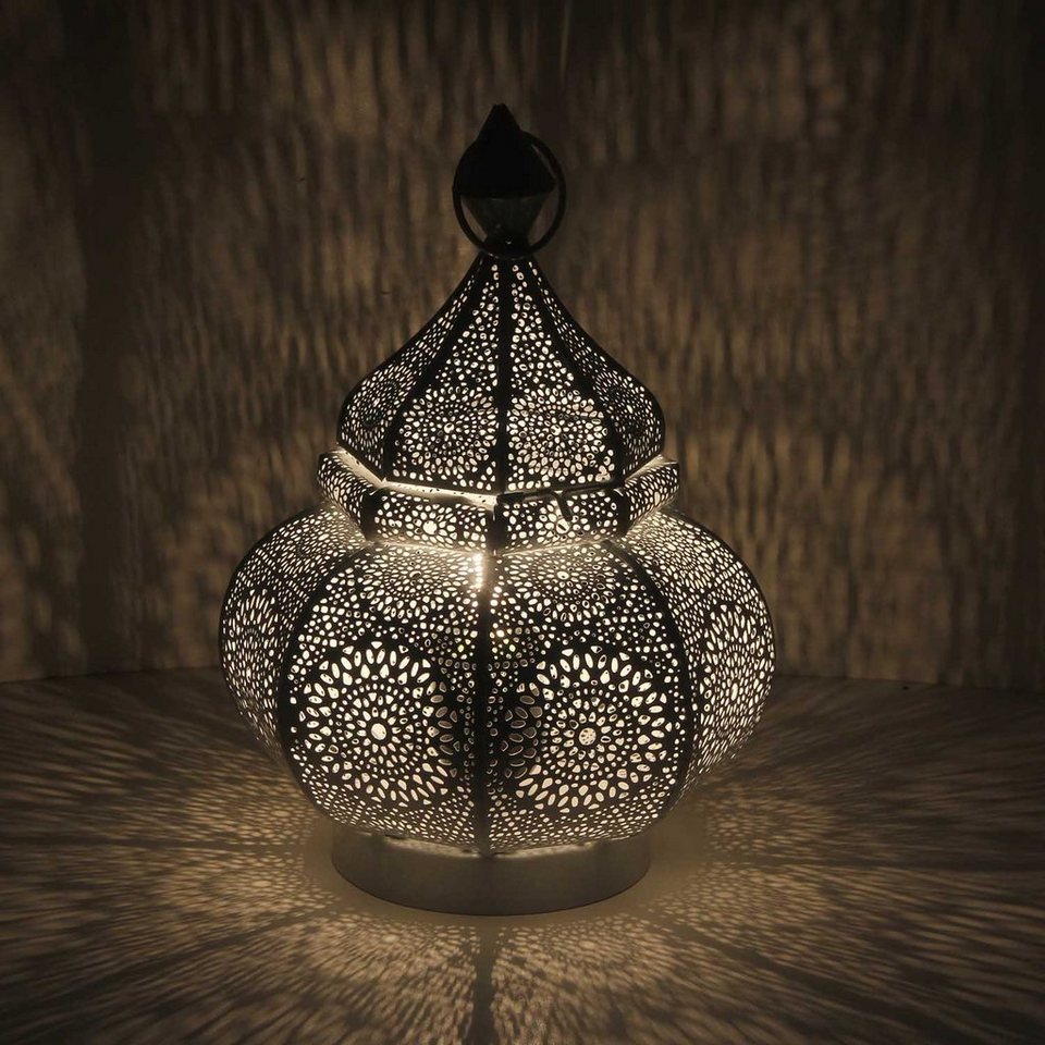 Casa Moro Nachttischlampe Orientalische Tischlampe Fahid in weiß