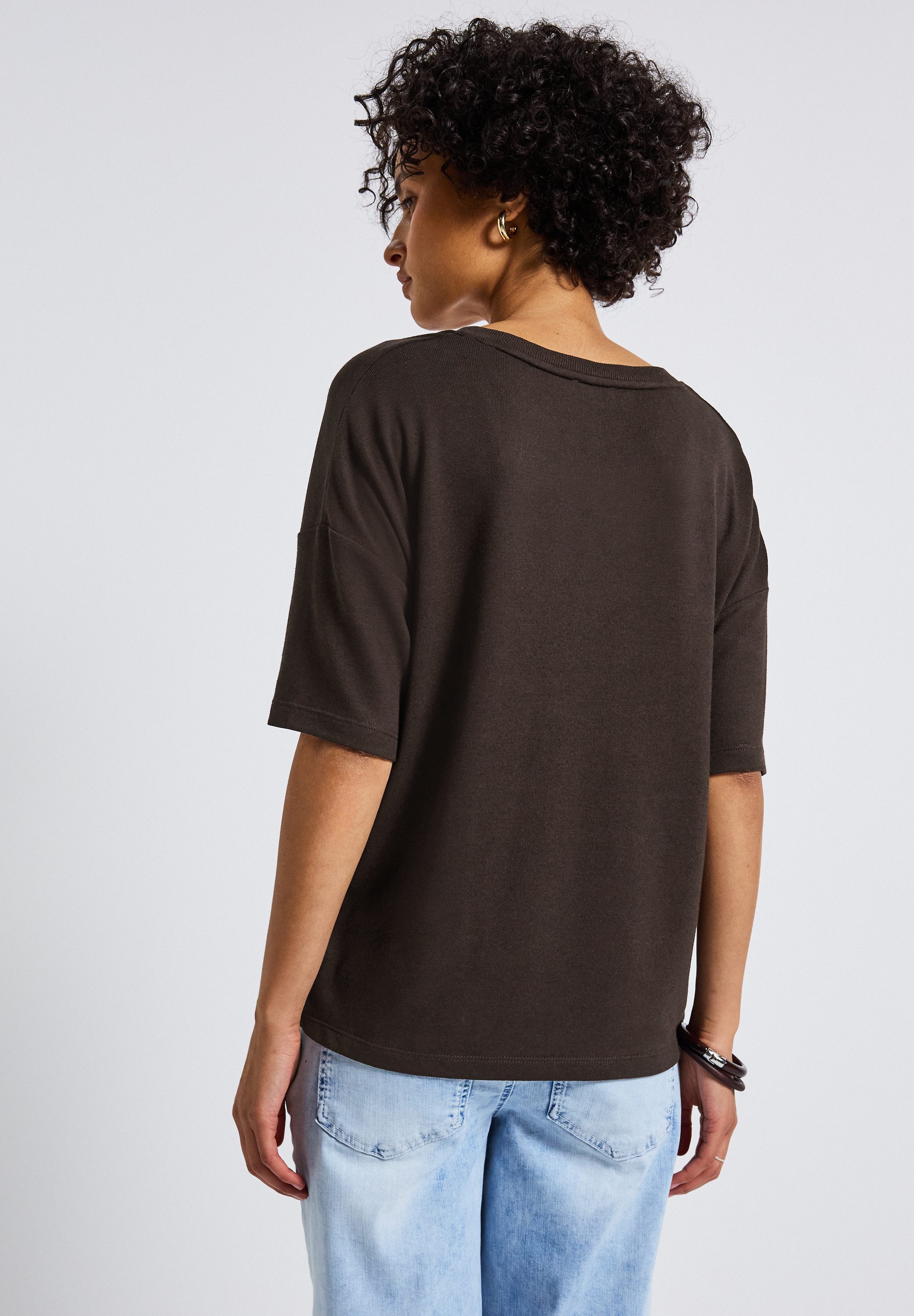 STREET ONE T-Shirt mit V-Ausschnitt und günstig online kaufen