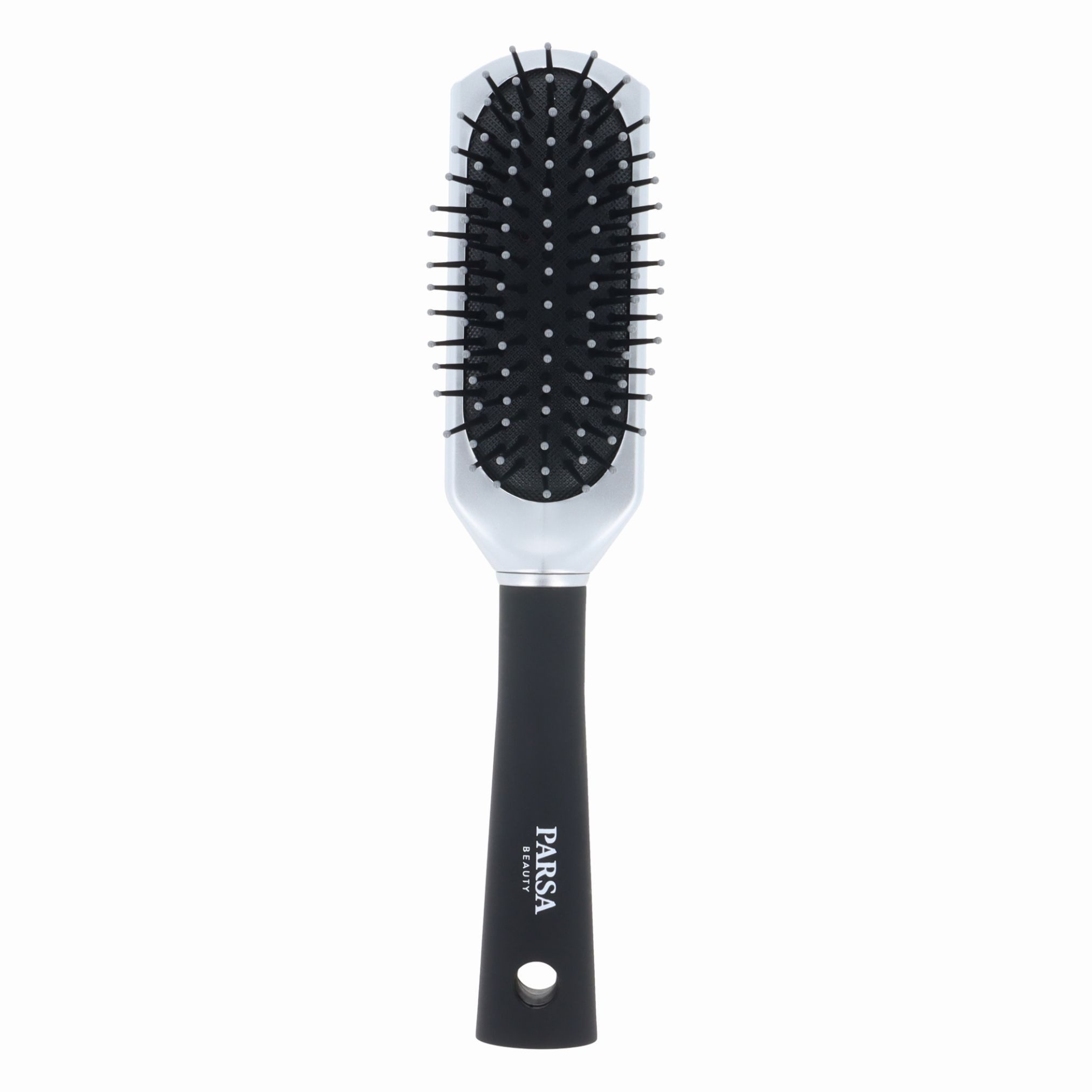 PARSA Beauty Haarbürste Essential Stylingbürste Silber, Schonendes Entwirren & Styling