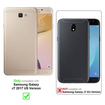Cadorabo Handyhülle Samsung Galaxy J7 2017 US Version Samsung Galaxy J7 2017 US Version, Klappbare Handy Schutzhülle - Hülle - mit Standfunktion und Kartenfach