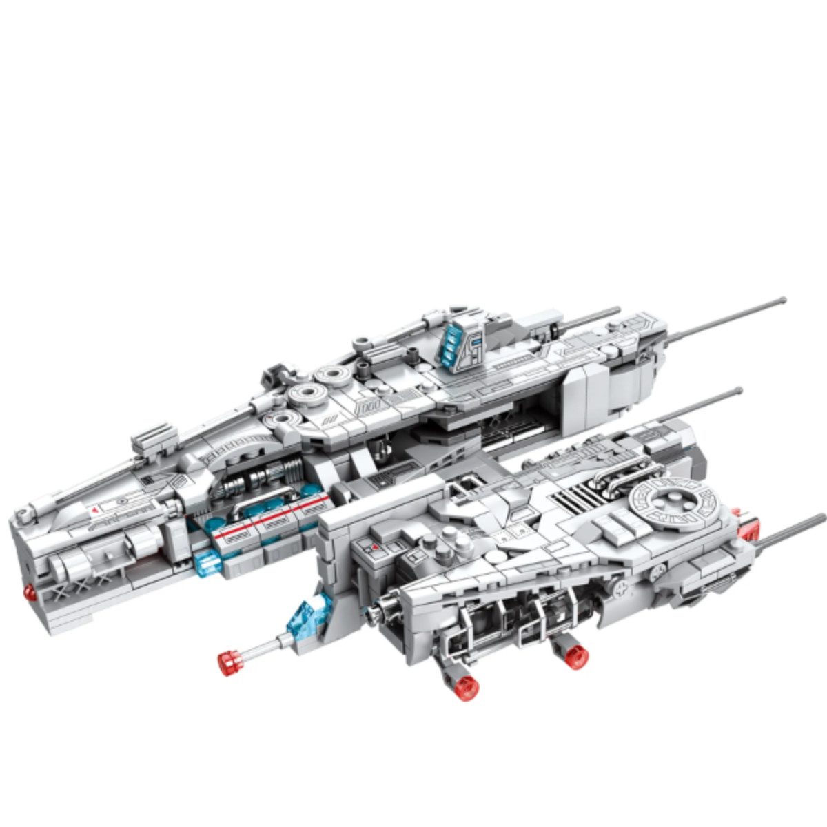 Reobrix 786 Spielbausteine, (Konstruktionsspielzeug, 858 St., Bauset), Beleuchtetes Sci Fi Displaymodell
