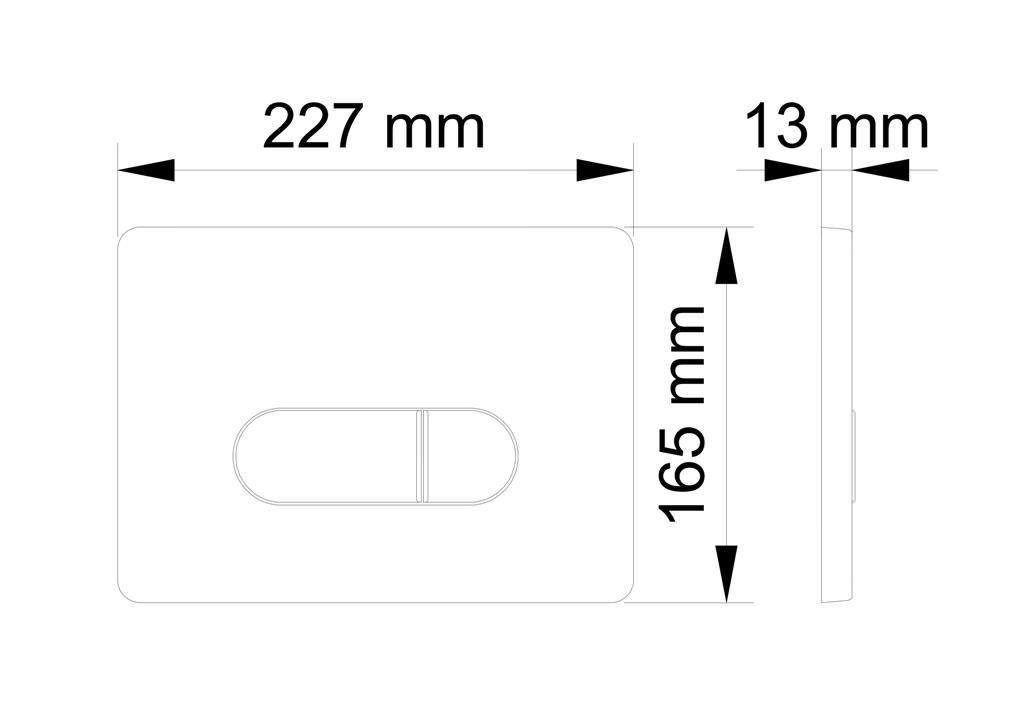 Belvit Betätigungsplatte BV-DP1001, (1 tlg), Belvit Berlin Betätigungsplatte für 2-Mengen-Spülung weiß