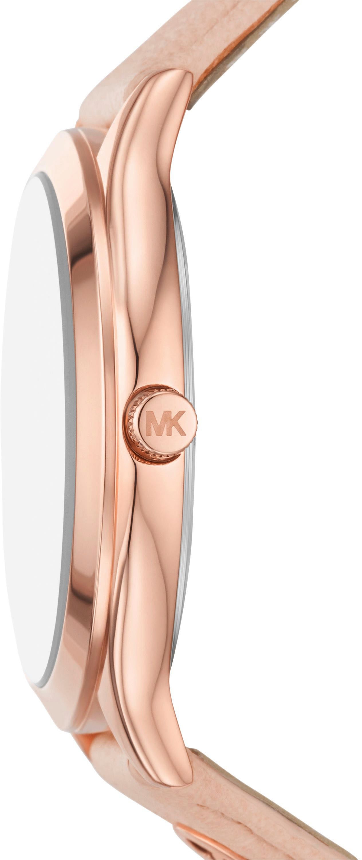 MICHAEL KORS Quarzuhr SLIM RUNWAY MK7545, Armbanduhr, Damenuhr, Lederarmban günstig online kaufen