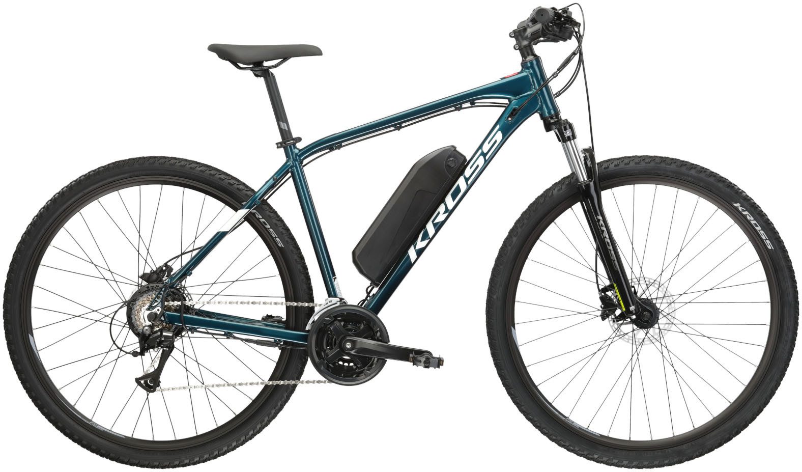 Kross E-Bike Mountainbike E-MTB Hexagon Boost ZZ 29 Zoll blau, 21 Gang Shimano ACERA M3020 Schaltwerk, Kettenschaltung, Heckmotor, 346 Wh, Pedelec, Elektrofahrrad für Damen und Herren