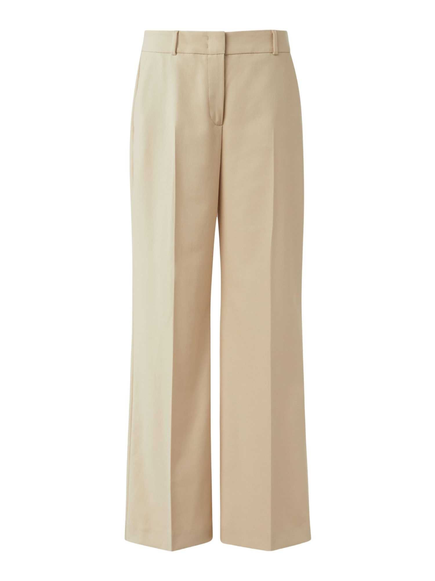 comma Stoffhose natur,Business,Polyester,Unifarben,Wide Leg,Mittel