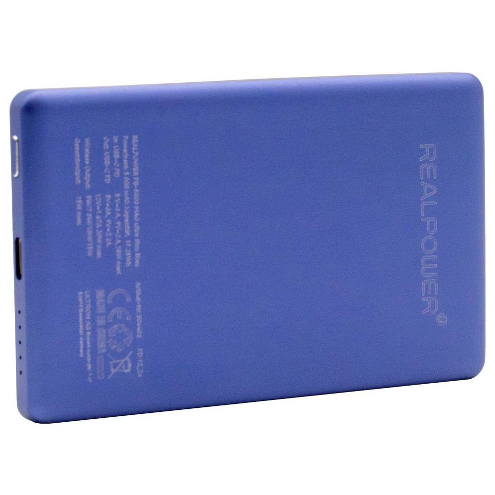 Realpower Powerbank 5.000 mAh USB PD, Qi Wireless Charging, Magsafe USB-C® PD Powerbank