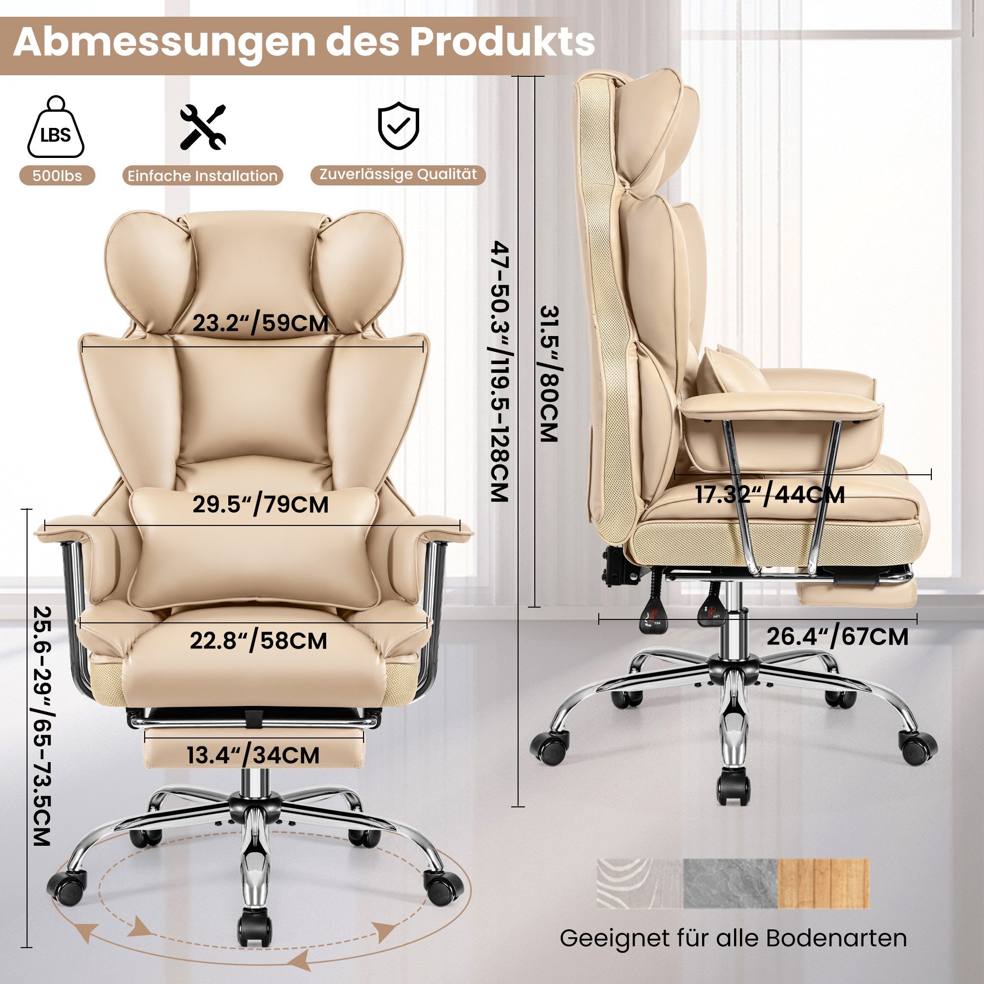 DoChair Bürostuhl Leader Ergonomischer Gaming-Stuhl chefsessel 150 kg (Chef günstig online kaufen