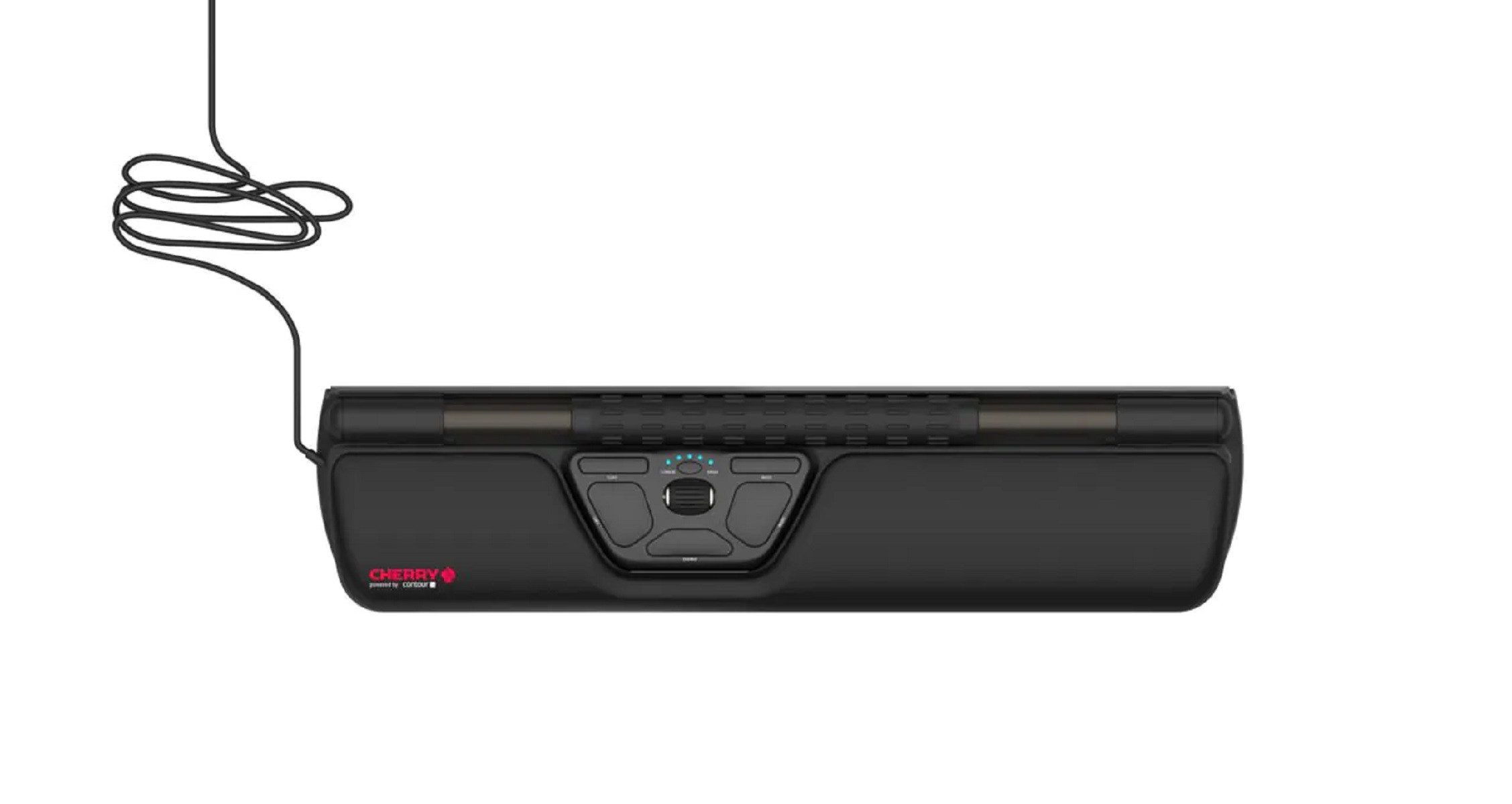Cherry ROLLERMOUSE JM-R0100 – Maus mit Rollstab Handballenauflage ergonomische Maus