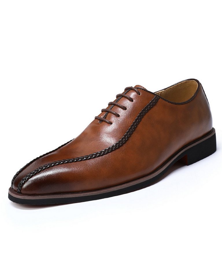 Allthemen Schnürschuh Herren Business-Schnürschuhe Elegant mit Edler Flechtnaht