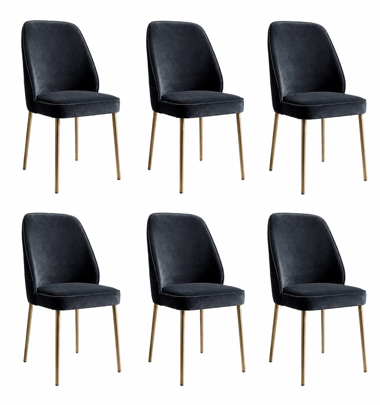 Xlmoebel Esszimmerstuhl Stühle Stil modern blau bequem praktisch Esszimmer weich (6-tlg., 6 St)