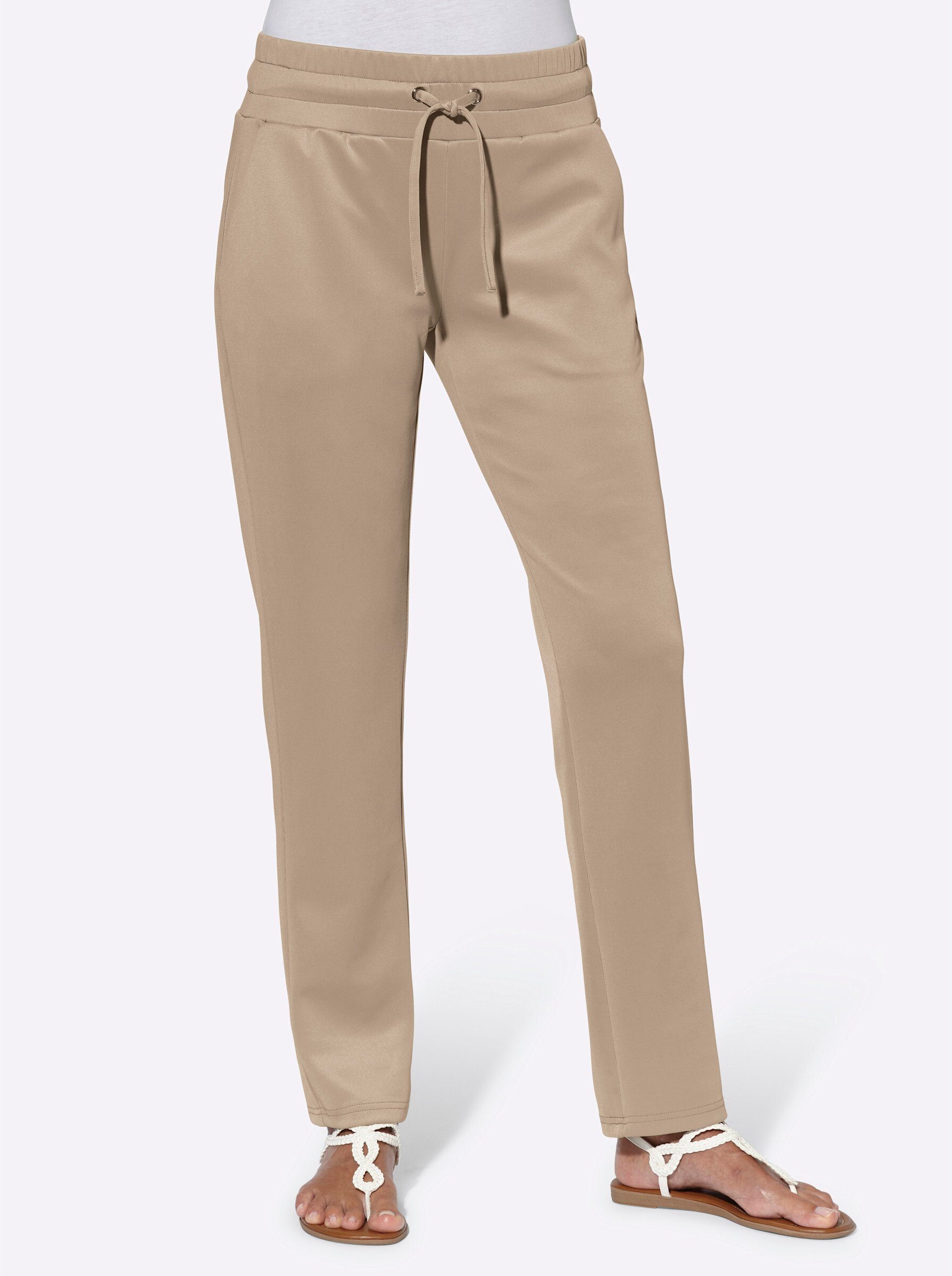 Sieh an! Jerseyhose Innenbeinlänge ca. 69 cm beige