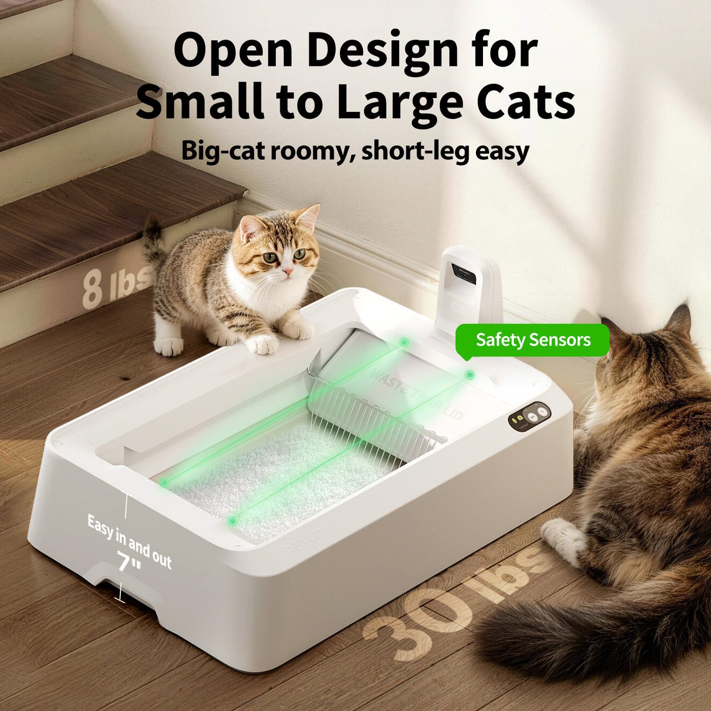 PETKIT Katzentoilette PETKIT Purobot Crystal Duo, KI-Kamera mit intelligenter Katzenerkennung und Gesundheitsanalyse