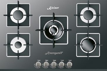 Kaiser Küchengeräte Backofen-Set EH 6326 Sp+KCG 8382, Elektro Backofen, Autark, 79L+Gas-Kochfeld 77cm