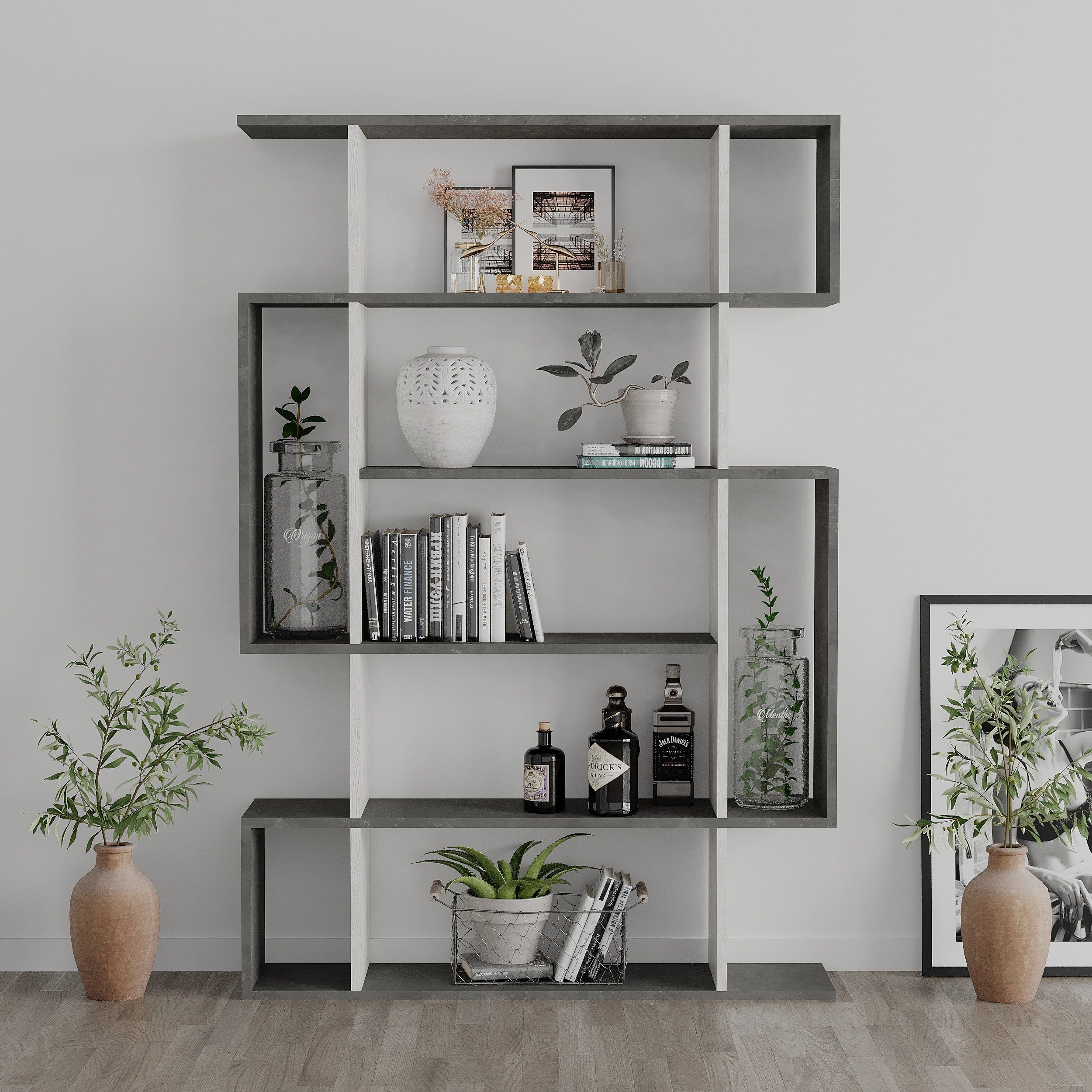 Decortie Bücherregal Mito, Modernes Bücherregal, Vitrine, günstig online kaufen