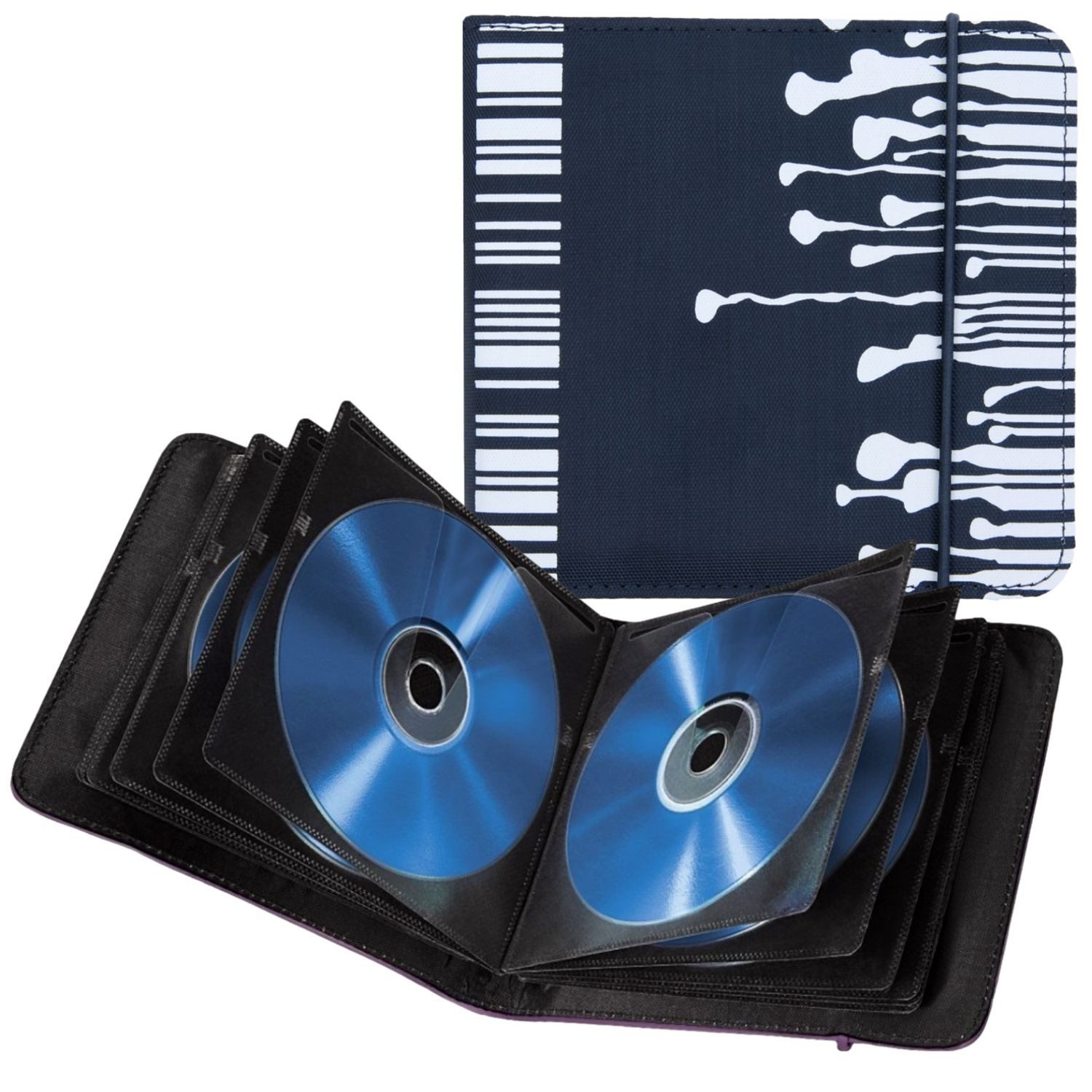 Hama DVD-Hülle CD-Tasche DVD Wallet für 24x CD DVD Blu-Ray Disc, Booklet Case Hülle Bag
