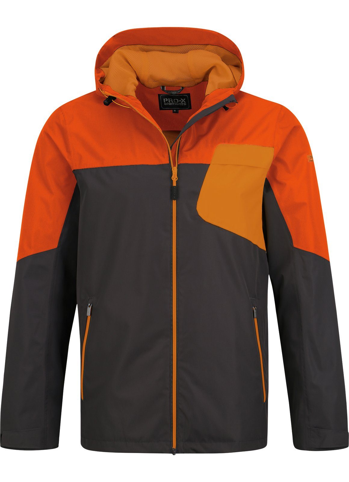 PRO-X ELEMENTS Funktionsjacke MASON integrierte Packtasche Anthrazit/ Orange