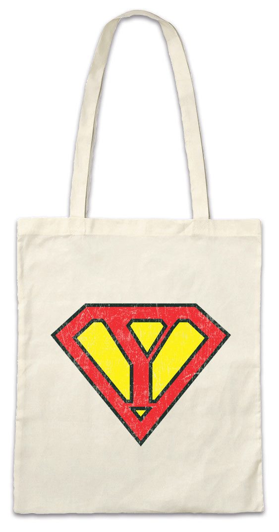 Beuteltasche Super Y Stofftasche Buchstabe Initialen Vorname Nachname Man Fasching