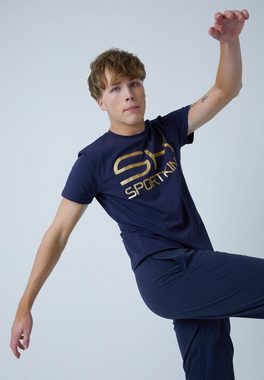 SPORTKIND T-Shirt Training T-Shirt Baumwolle Herren & Jungen navy blau