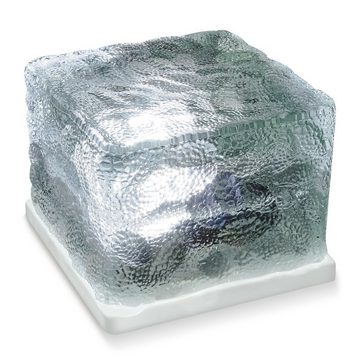 EAXUS LED Solarleuchte LED Eiswürfel Solar Cube Deko, LED fest integriert, Kaltweiß, Mit Dämmerungssensor, tolle Dekoration