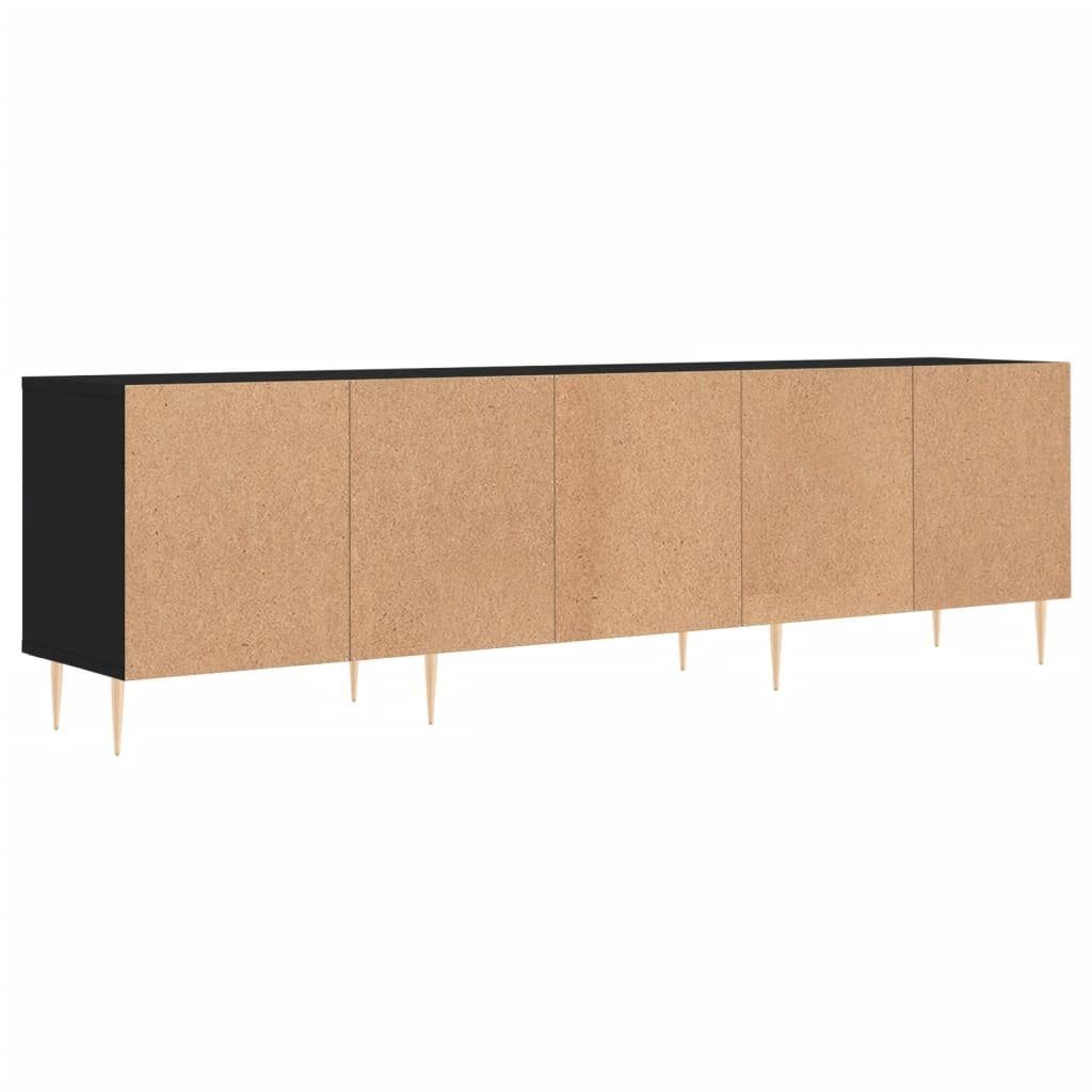 furnicato TV-Schrank Schwarz cm 150x30x44,5 Holzwerkstoff