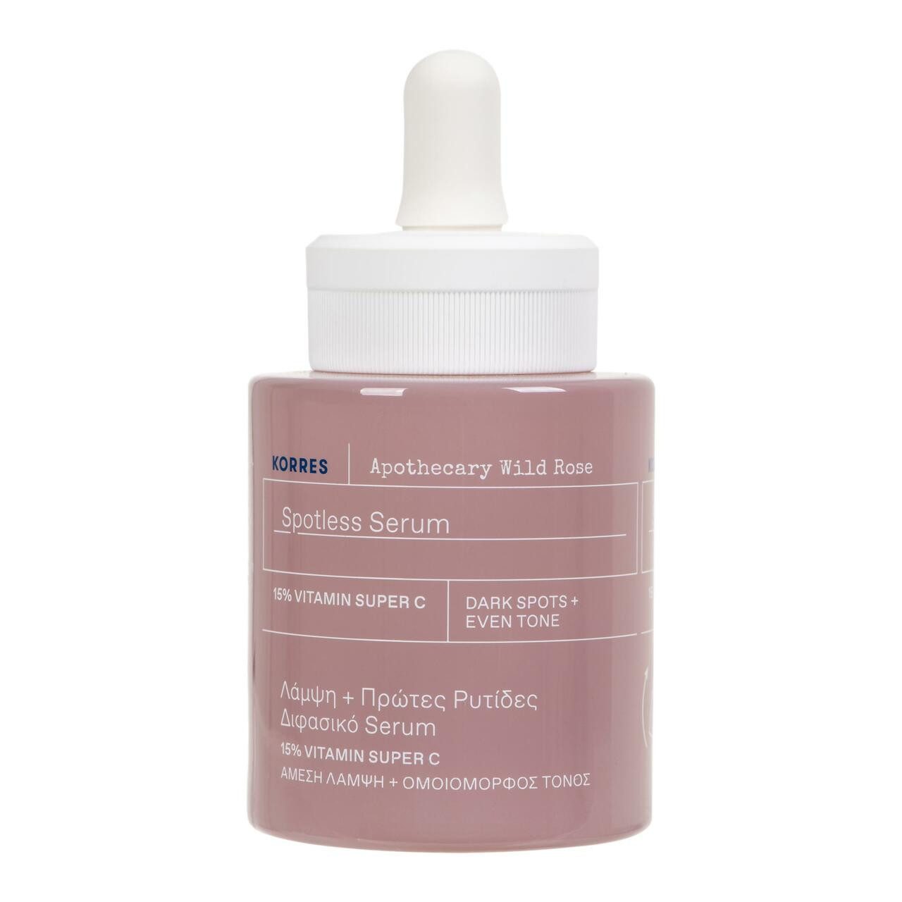 Korres Gesichtsserum Apothecary Wild Rose Spotless Serum, für Alle Hauttypen