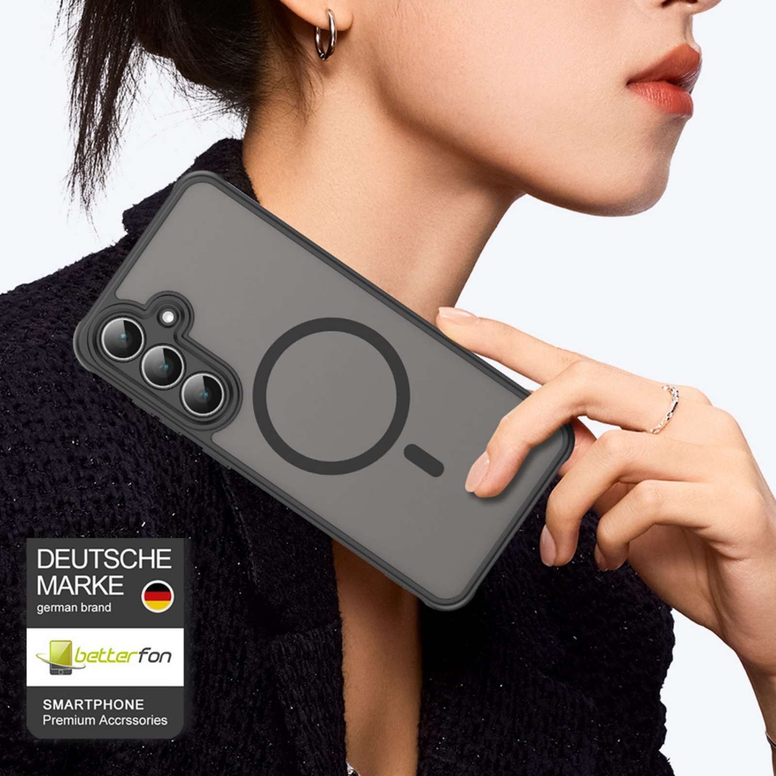 betterfon Handyhülle für Samsung Galaxy Serie Schutzhülle Magnet Case Hülle magnetisch, Magnetisches Laden, mattes Design, kratzfest & kabellos kompatibel – Bild 3 von 5