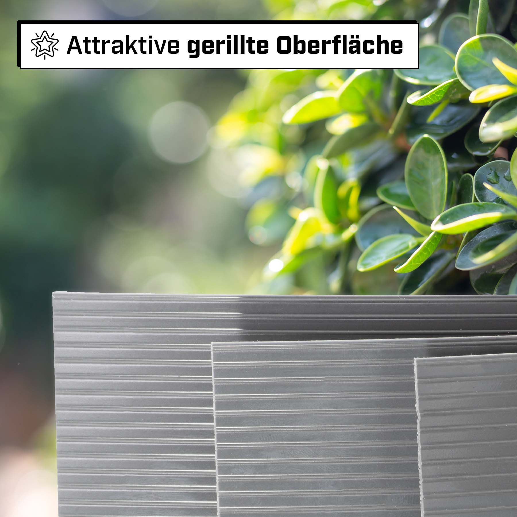 INTRA-TEC Sichtschutzstreifen Zaun-Sichtschutzstreifen aus PP - 252x19 cm, für Doppelstabmattenzäune, Windschutz, einfach zuschneidbar