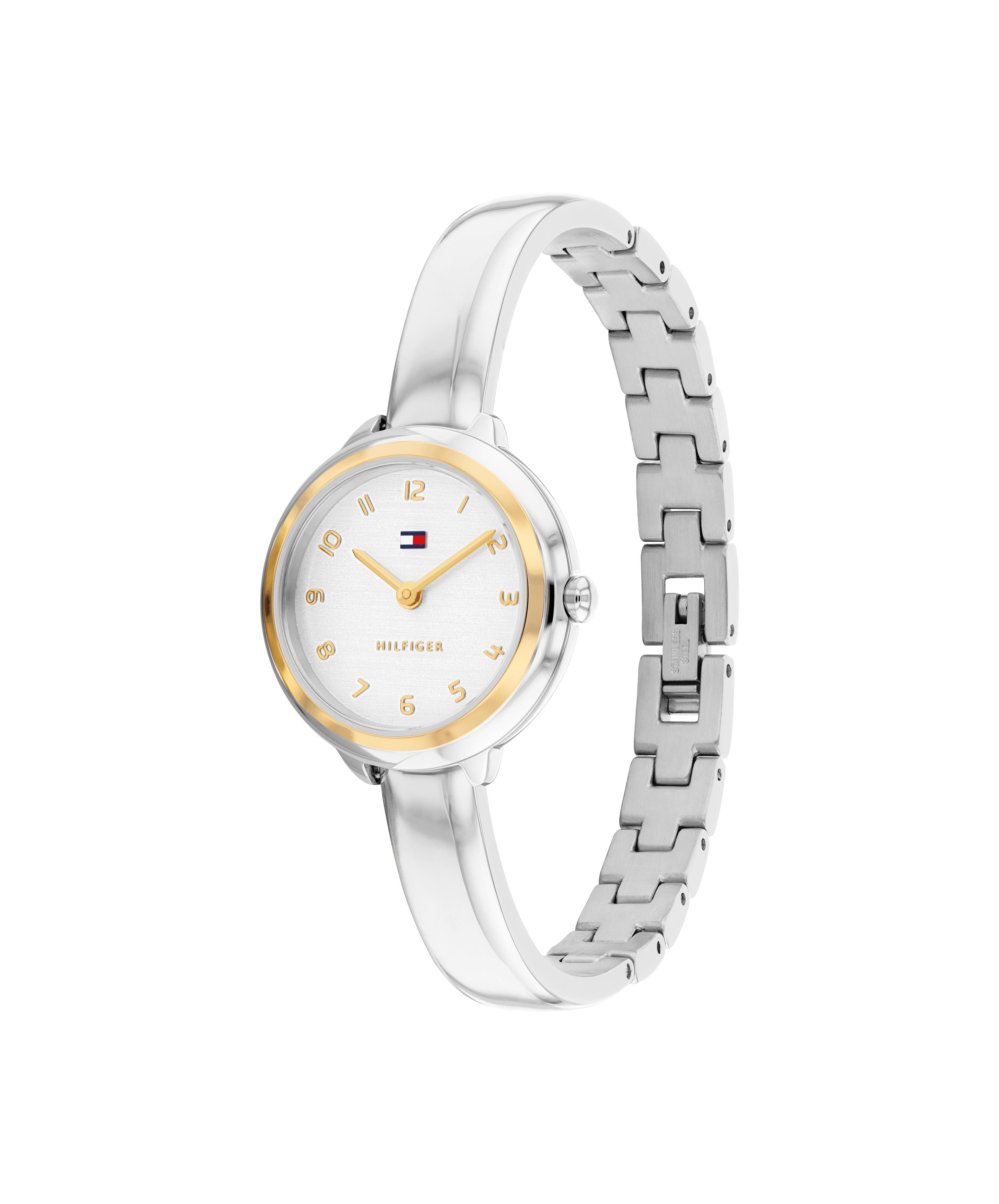 Tommy Hilfiger Quarzuhr Demi Bangle 1782894, Armbanduhr, Damenuhr, Edelstahlarmband, analog