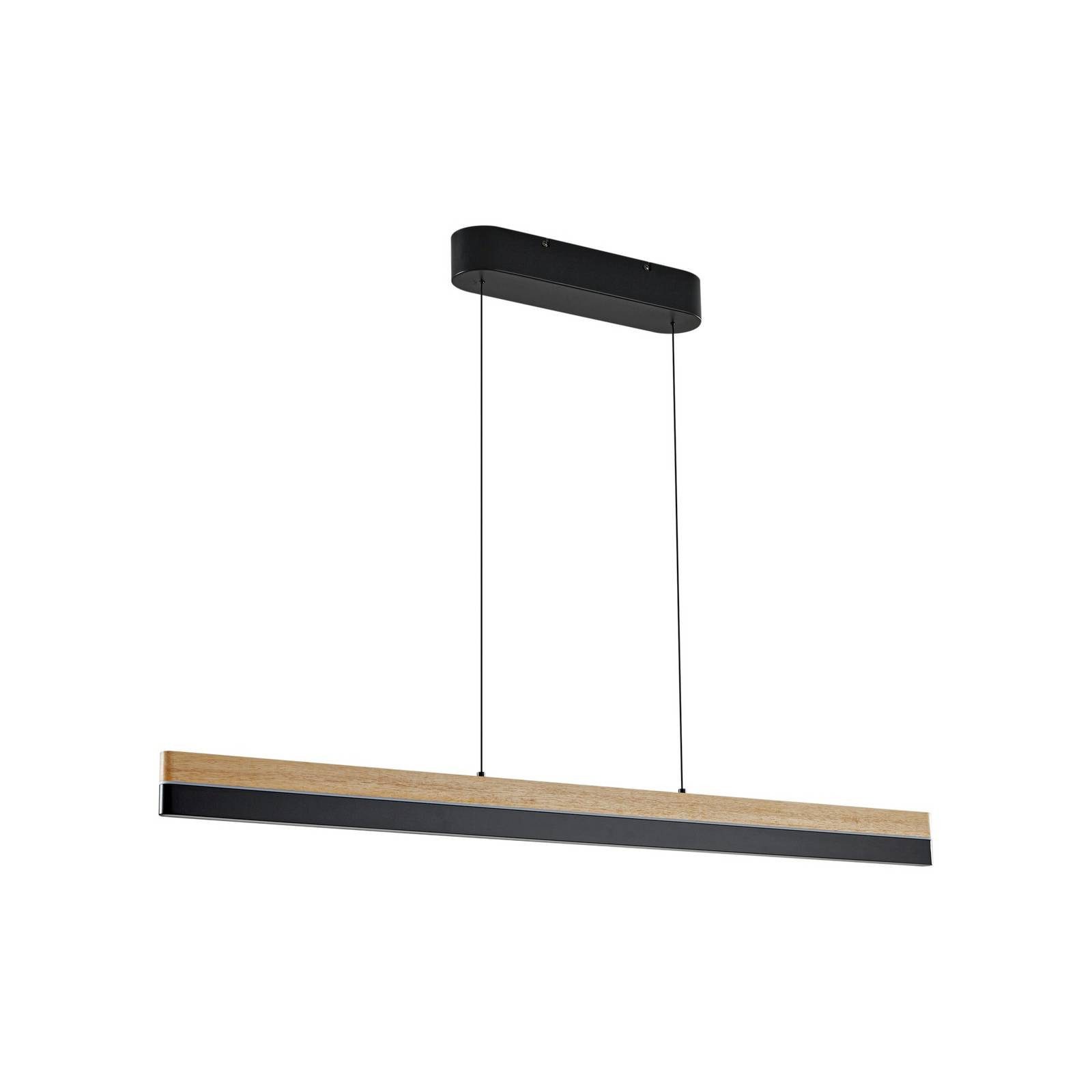 Lucande Hängeleuchte Holven, LED, Holz Farbwechsel warmweiß / tageslicht IP20, LED 26 W gesamt, Farbwechsel warmweiß / tageslicht