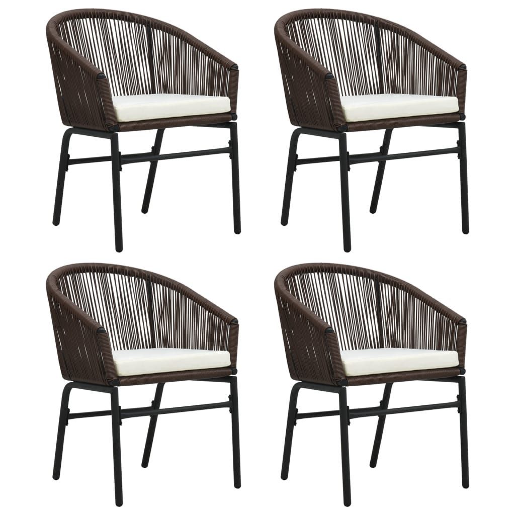 vidaXL Garten-Essgruppe 5-tlg. Garten-Essgruppe Braun, (4-tlg) günstig online kaufen