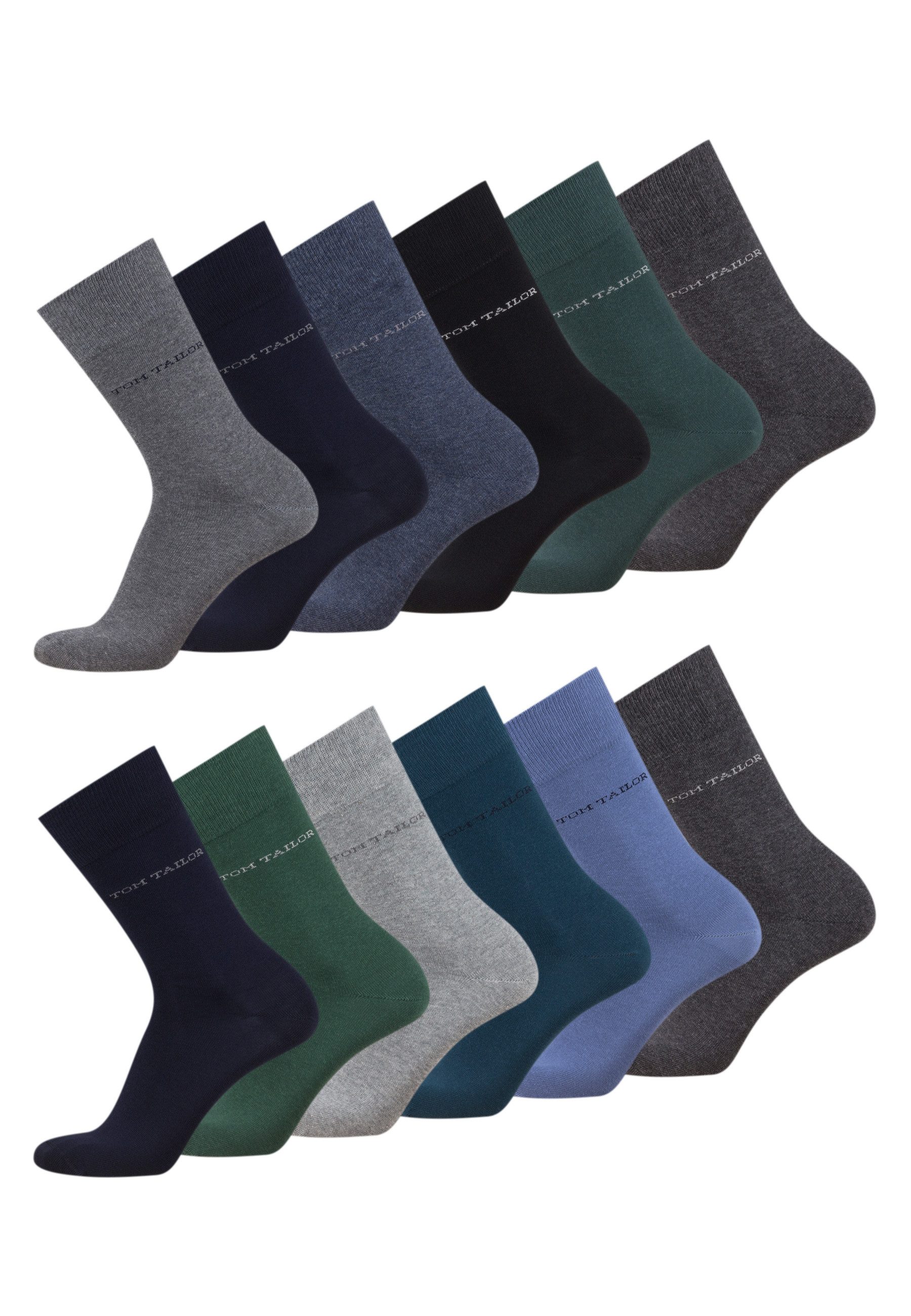 TOM TAILOR Socken TOM TAILOR Herren Socken Baumwolle 12er Pack mehrfarbig a günstig online kaufen