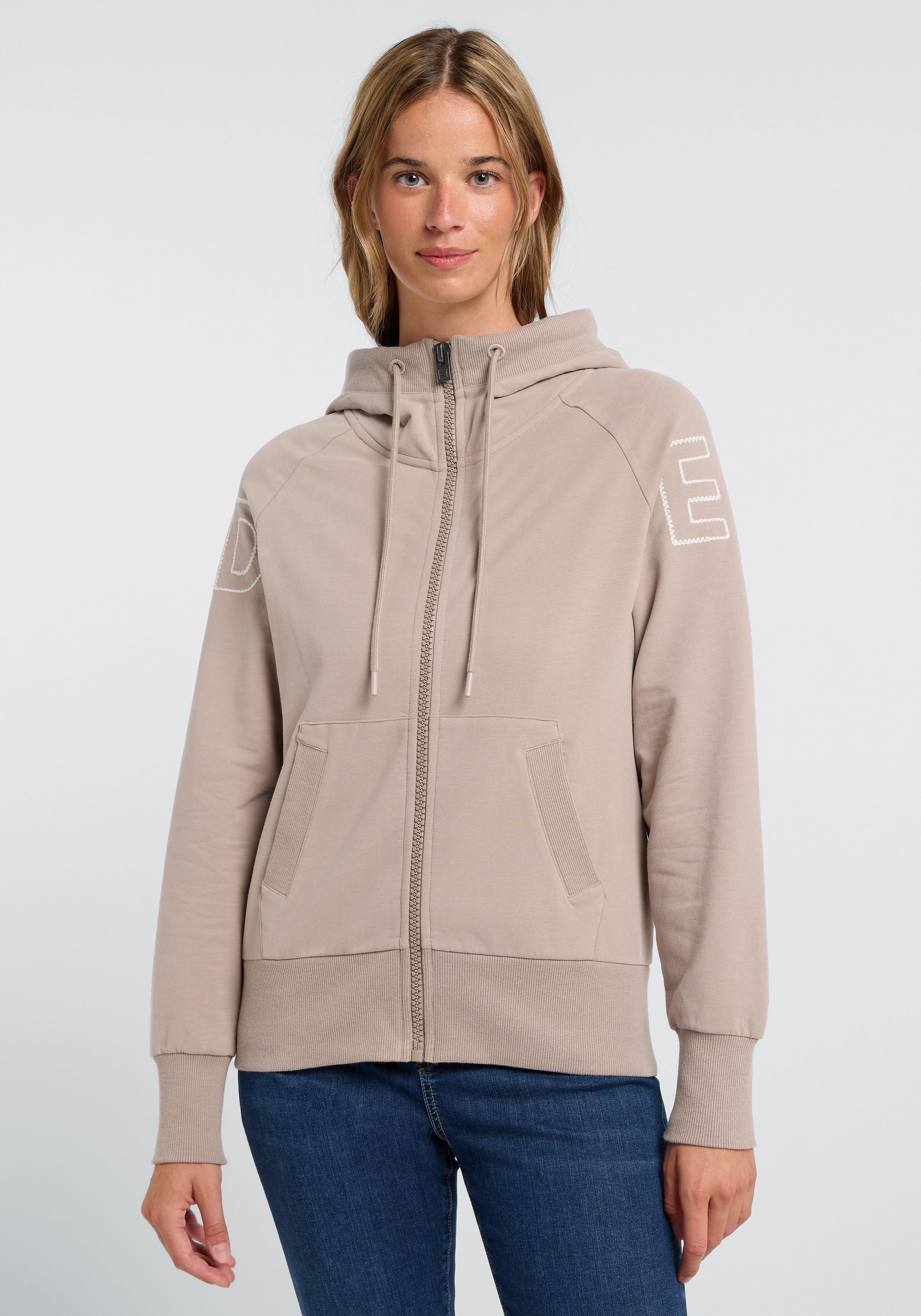 Elbsand Kapuzensweatjacke Kaire Sweatjacke mit Kapuze und Kängurutaschen