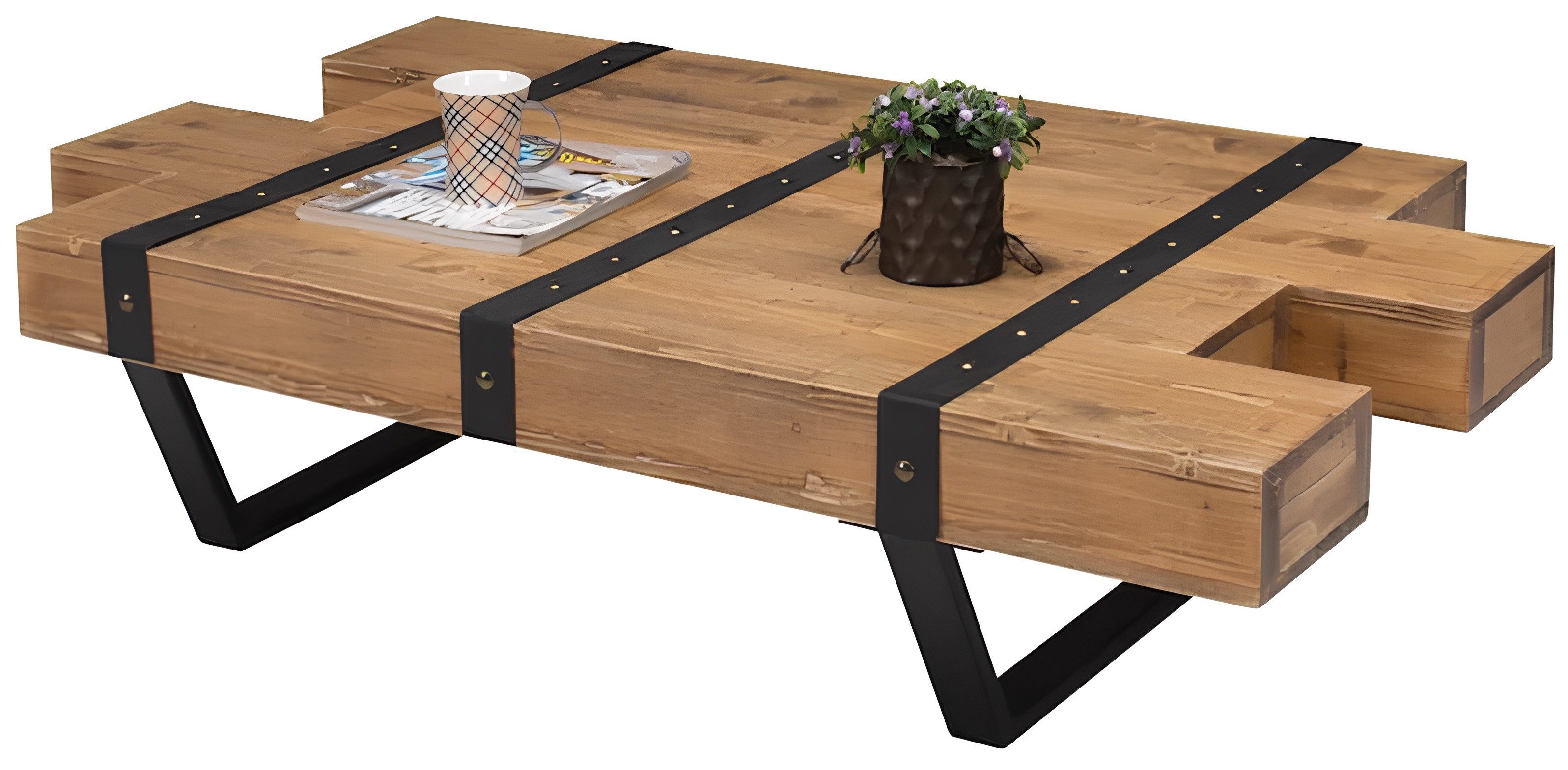 Xlmoebel Couchtisch Eleganter Designer Beistelltisch aus Holz für stilvolles Wohnen (Packung, 1-St., Couchtisch), Hergestellt in Europa