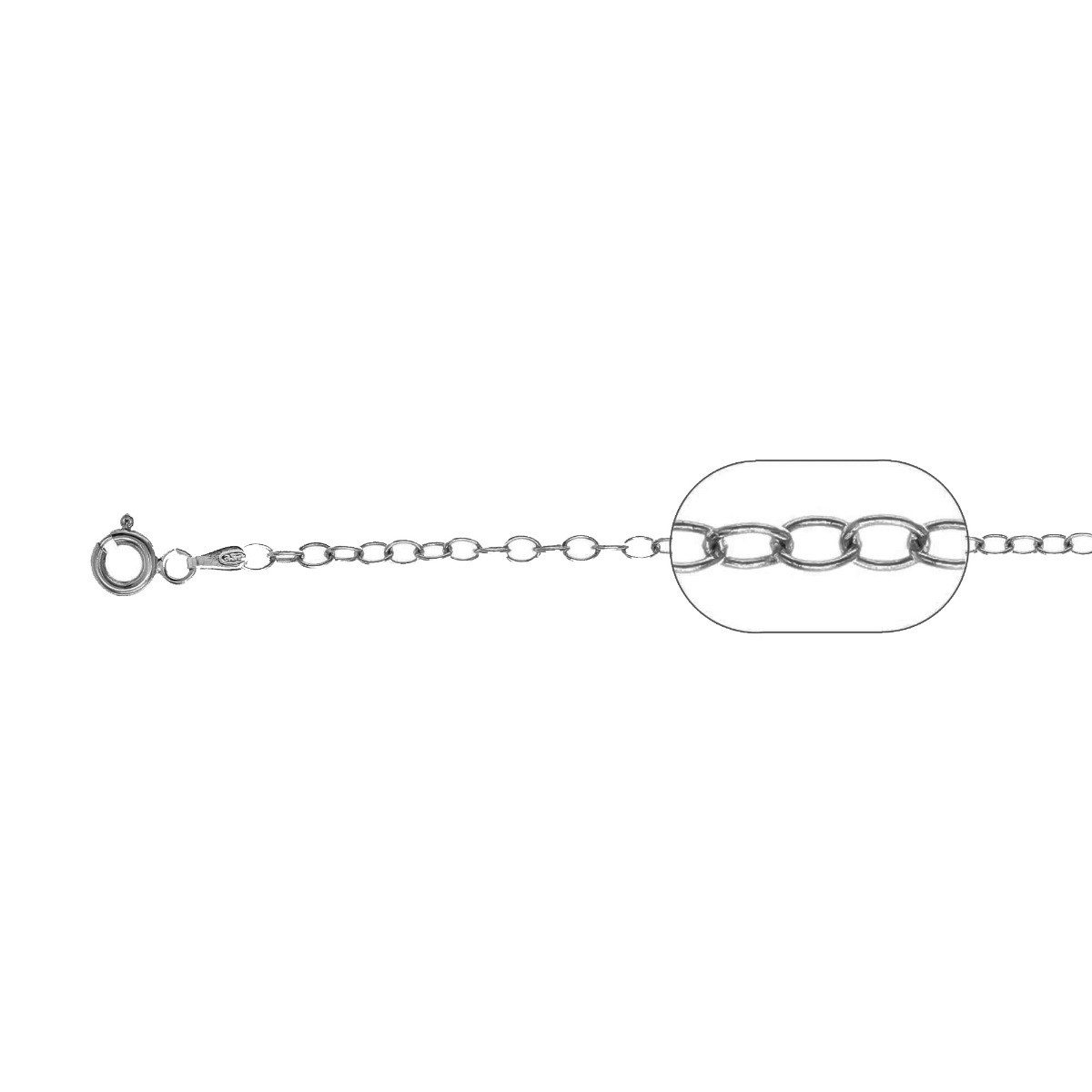 XENOX Kette ohne Anhänger Halskette Damen Ankerkette Sterlingsilber 42 cm KAO026/42