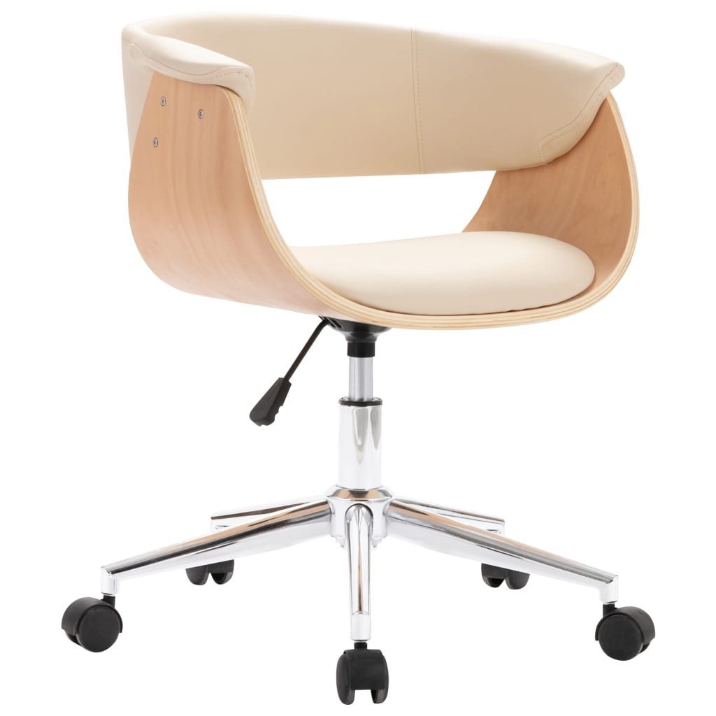 vidaXL Esszimmerstuhl Esszimmerstuhl Drehbar Creme Bugholz günstig online kaufen