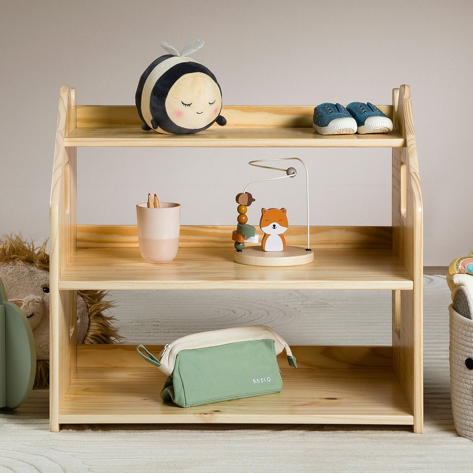 IDIMEX Kinderregal YASMIN, Bücherregal, Montessori Spielzeugregal Kinderzim günstig online kaufen