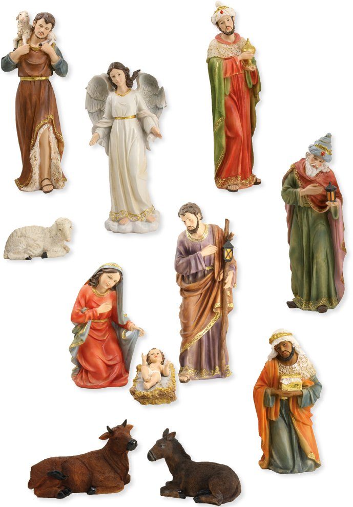 dekoprojekt Krippenfigur Krippenfiguren Krippenset 11-teilig (Set, 11-teilig)