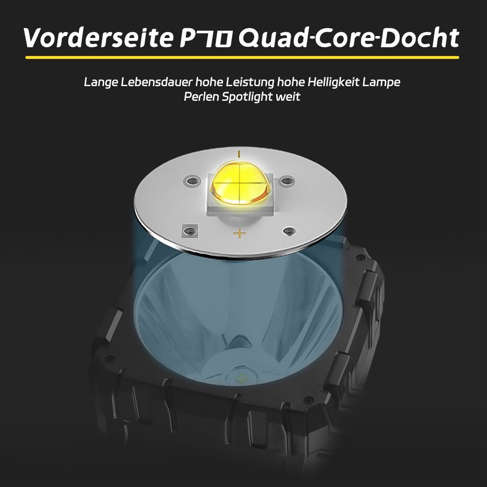 Tragbare Taschenlampe Leuchte LED MDHAND Zwei-Wege-Lichtquelle Fernlicht mit (1-St),