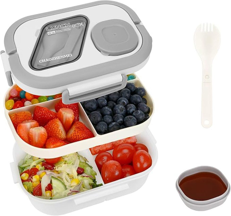 Lunchbox für Kinder und Erwachsene Brotdose mit Fächern,Lunch-Behälter