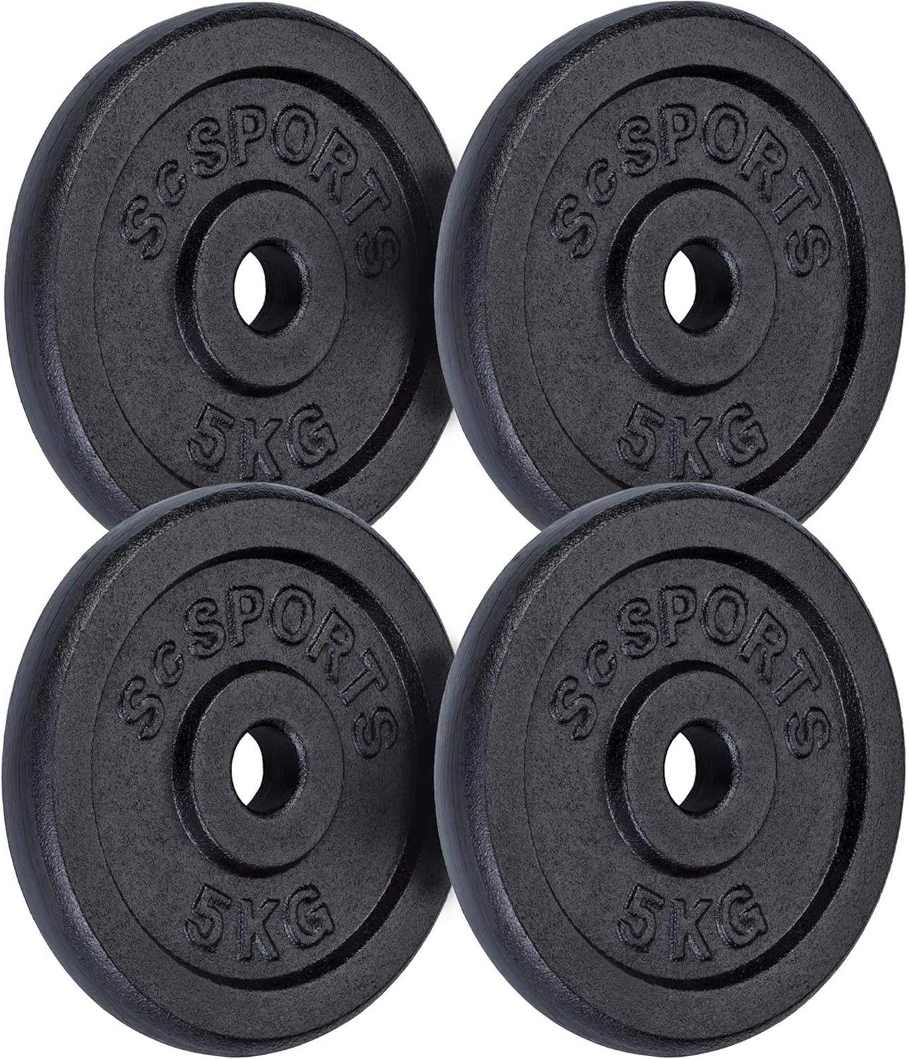 ScSPORTS® Hantelscheibe, 20 kg, (4-tlg)