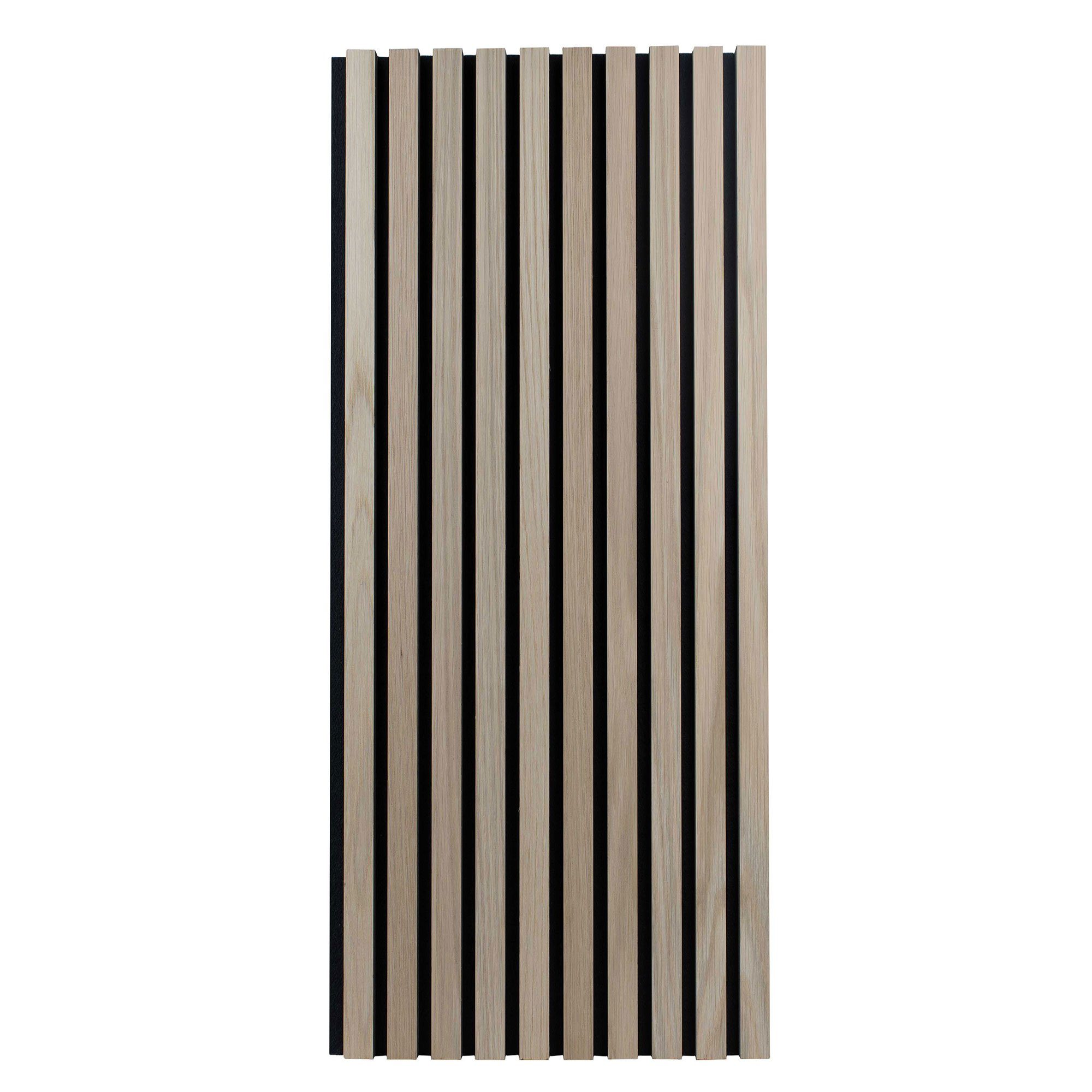 PROVISTON 3D Wandpaneel 600 x 1200 mm, Akustik 3D Панели, Holzlamellen Furniert, Eiche natur
