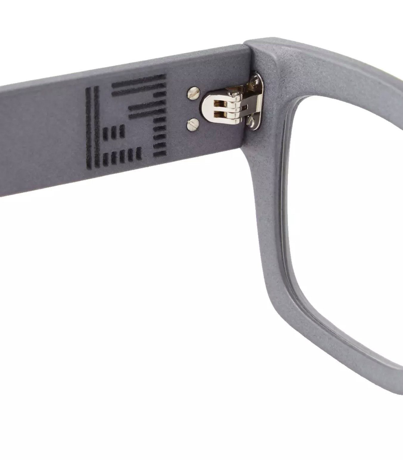 FENDI Brillengestell Brille FF-logo D-frame acetate Glasses Mit Etui Tasche, 3D-gedruckte Variante FF-Logos Grauen Shadow-Brille